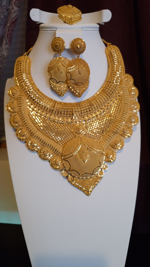 Gold Plated 3 PCS CHOKER SET-N456