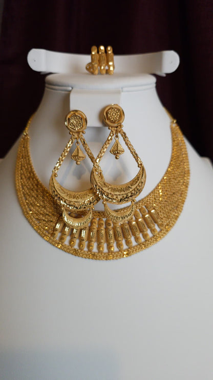 Gold Plated 3 PCS CHOKER SET- N516