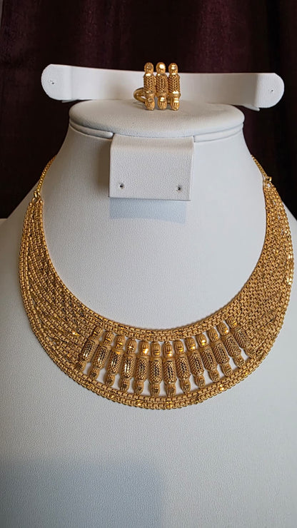 Gold Plated 3 PCS CHOKER SET- N516