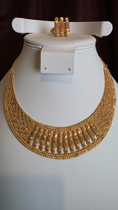 Gold Plated 3 PCS CHOKER SET- N516