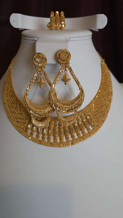 Gold Plated 3 PCS CHOKER SET- N516