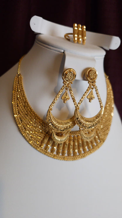 Gold Plated 3 PCS CHOKER SET- N516