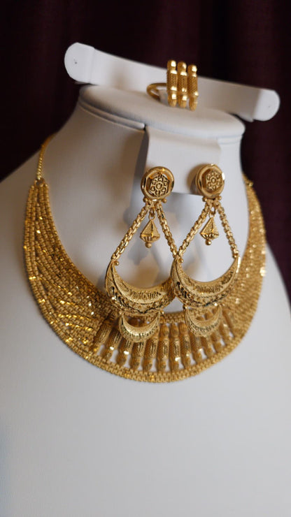 Gold Plated 3 PCS CHOKER SET- N516
