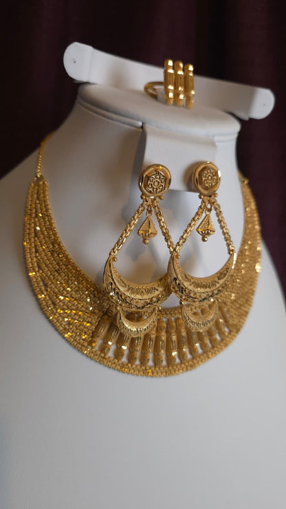Gold Plated 3 PCS CHOKER SET- N516