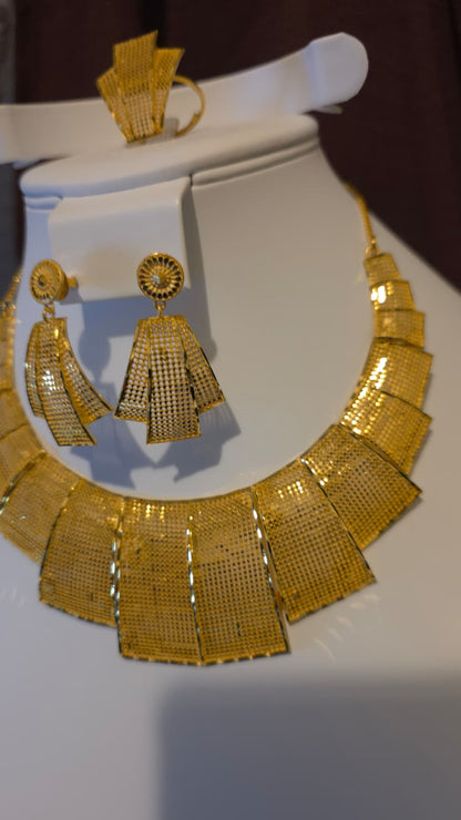 Gold Plated 3 PCS CHOKER SET-N524