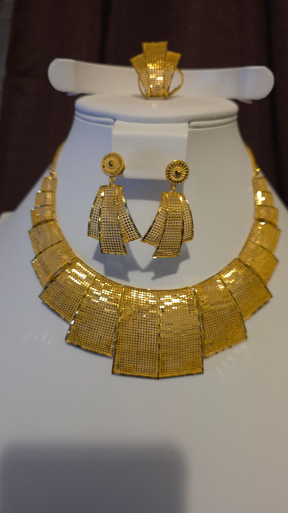 Gold Plated 3 PCS CHOKER SET-N524