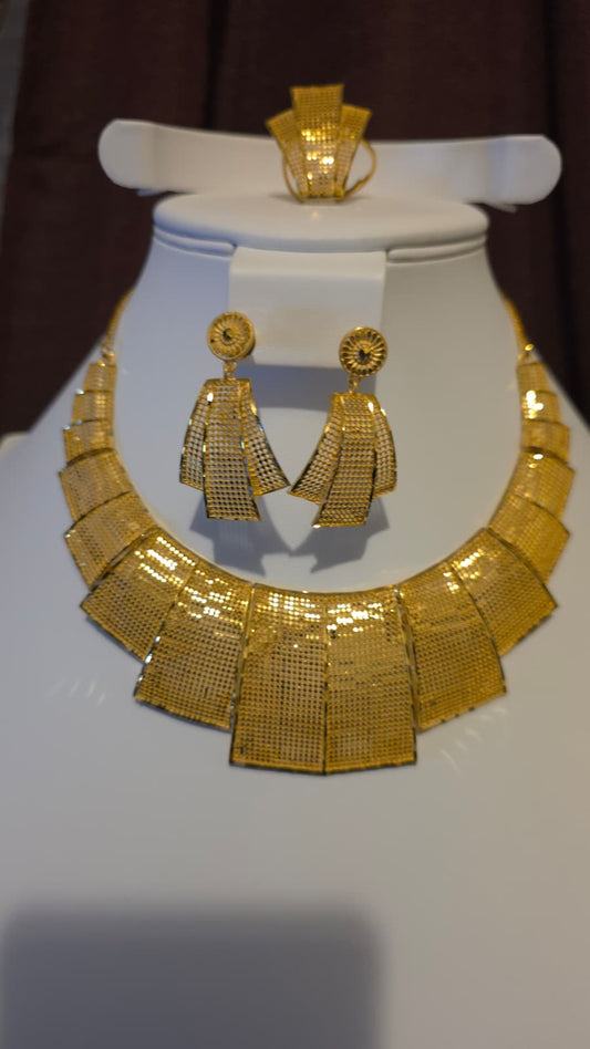 Gold Plated 3 PCS CHOKER SET-N524
