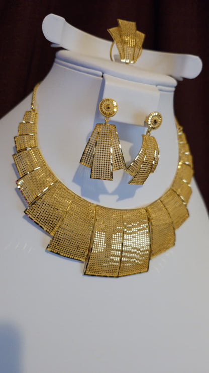 Gold Plated 3 PCS CHOKER SET-N524
