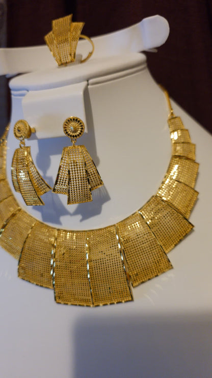 Gold Plated 3 PCS CHOKER SET-N524