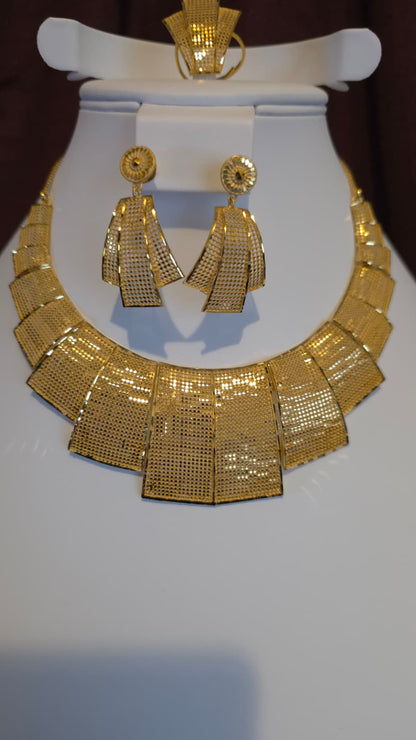 Gold Plated 3 PCS CHOKER SET-N524