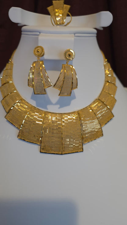 Gold Plated 3 PCS CHOKER SET-N524