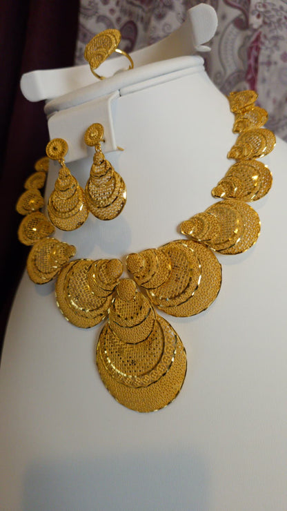 Gold Plated 3 PCS CHOKER SET-N525