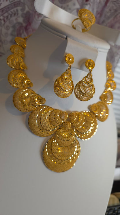 Gold Plated 3 PCS CHOKER SET-N525