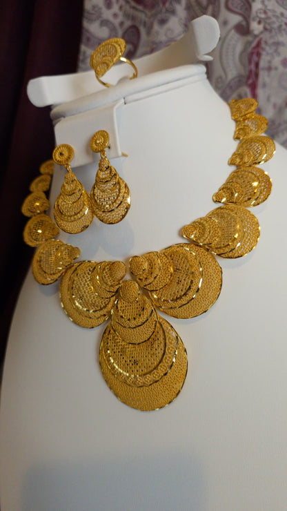 Gold Plated 3 PCS CHOKER SET-N525