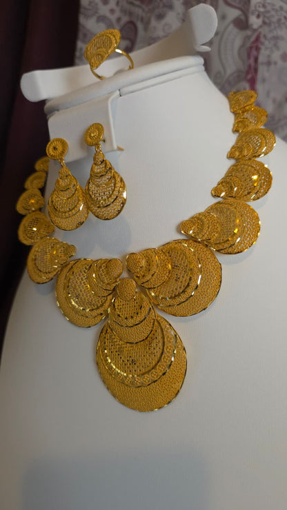 Gold Plated 3 PCS CHOKER SET-N525