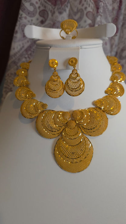 Gold Plated 3 PCS CHOKER SET-N525