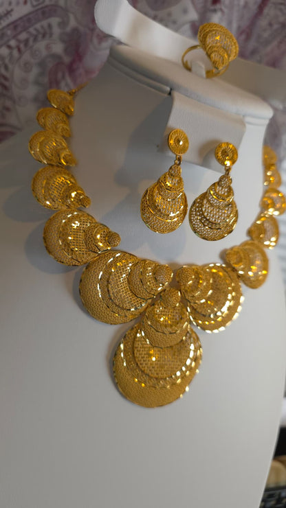Gold Plated 3 PCS CHOKER SET-N525