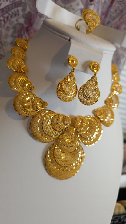 Gold Plated 3 PCS CHOKER SET-N525