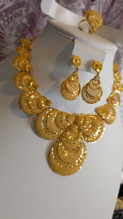 Gold Plated 3 PCS CHOKER SET-N525
