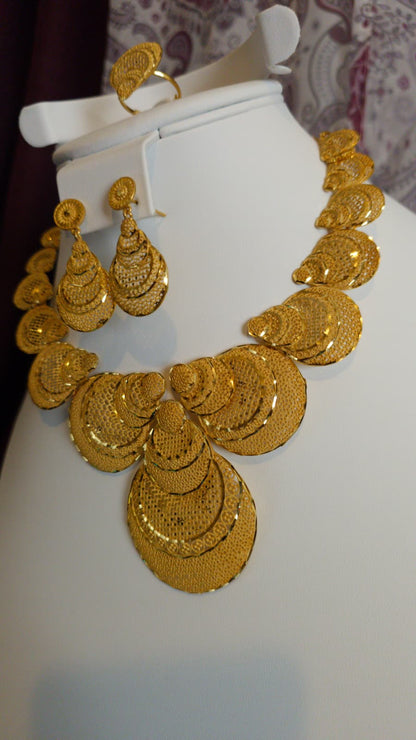Gold Plated 3 PCS CHOKER SET-N525