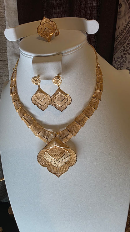 Gold Plated 3 PCS CHOKER SET-N529