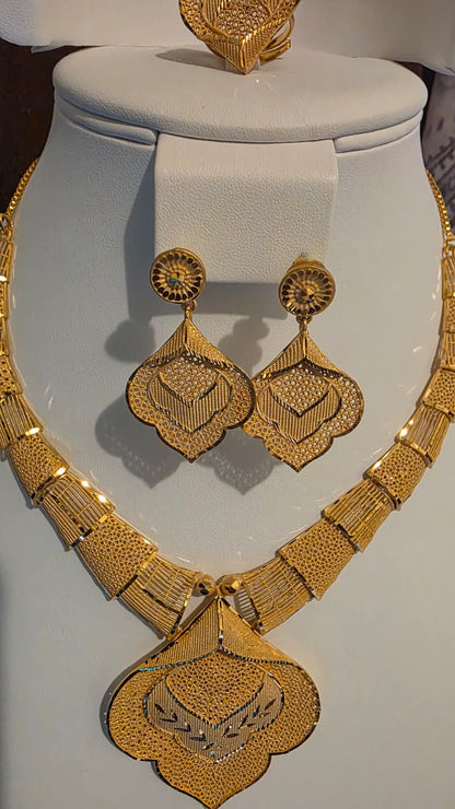 Gold Plated 3 PCS CHOKER SET-N529