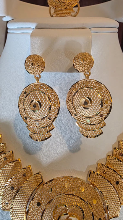 Gold Plated 3 PCS CHOKER SET-N543