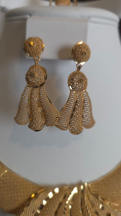 Gold Plated 3 PCS CHOKER SET-N552