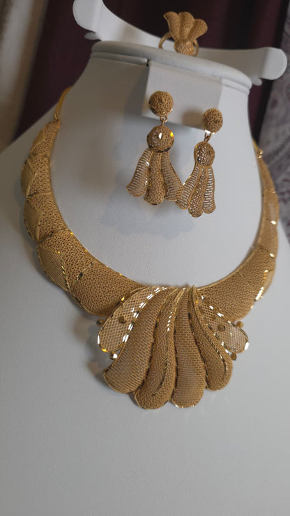 Gold Plated 3 PCS CHOKER SET-N552