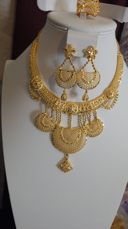 Gold Plated 3 PCS CHOKER SET-N563