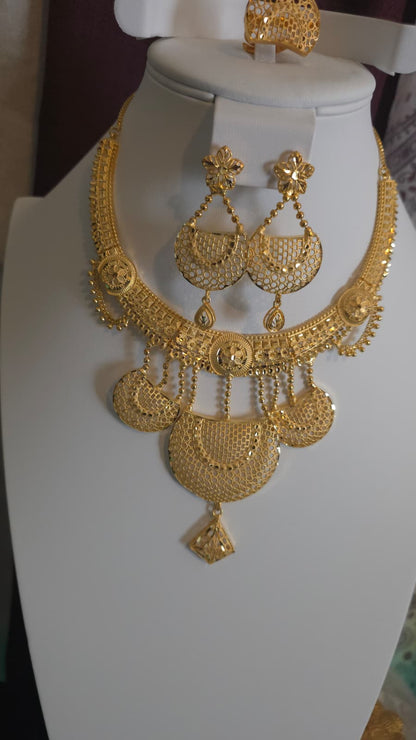 Gold Plated 3 PCS CHOKER SET-N563