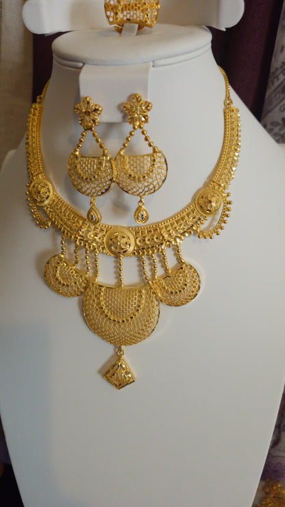Gold Plated 3 PCS CHOKER SET-N563