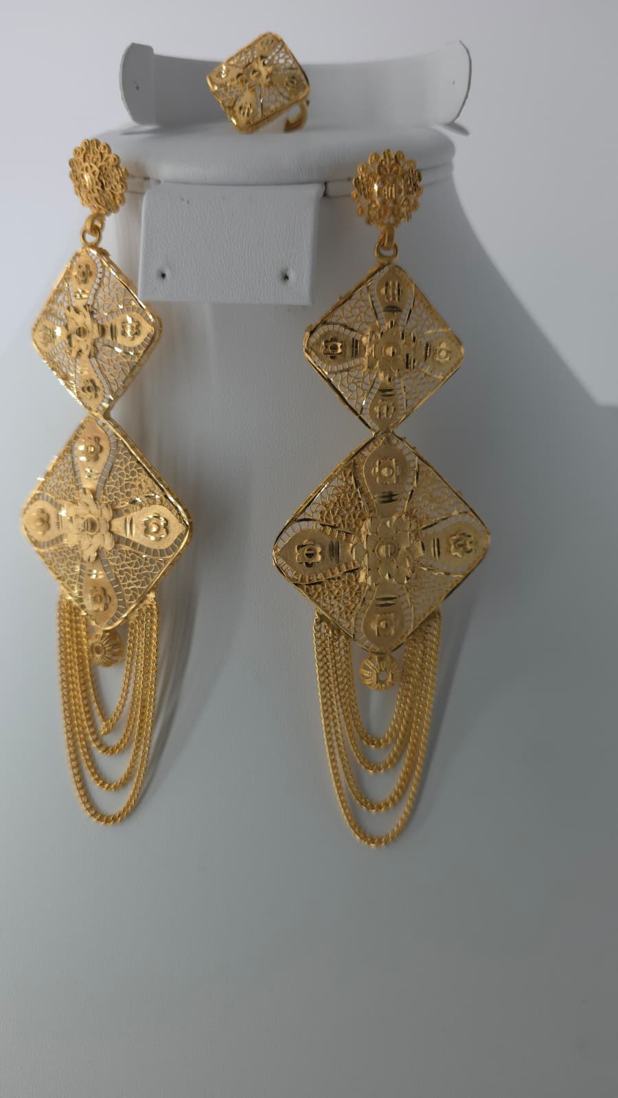 2-Piece Gold-Plated Earrings & Ring Set - E59