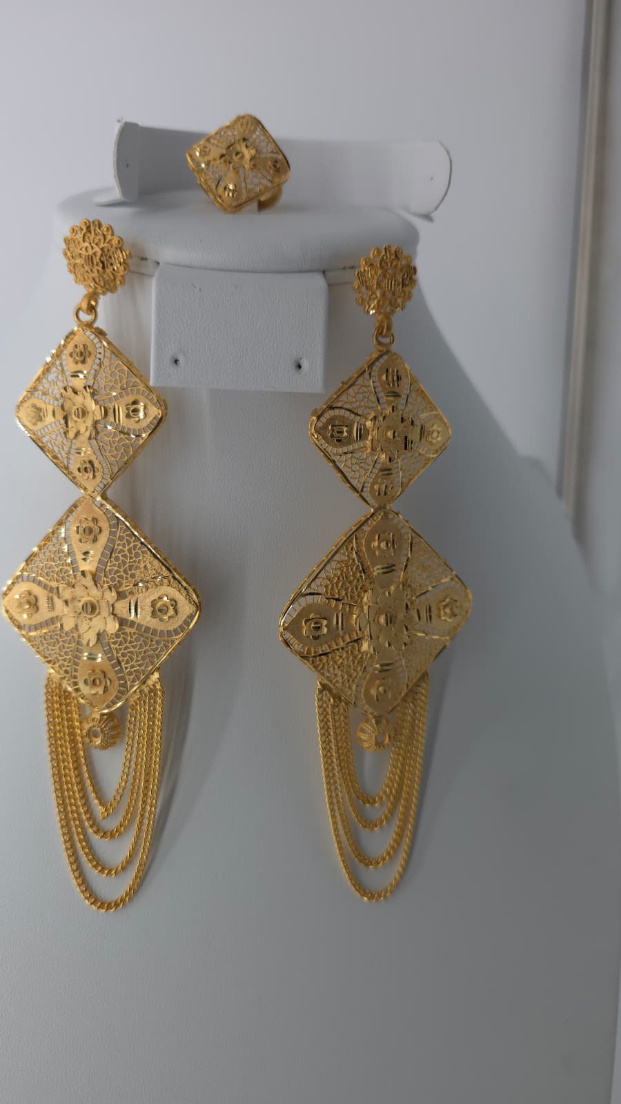 2-Piece Gold-Plated Earrings & Ring Set - E59