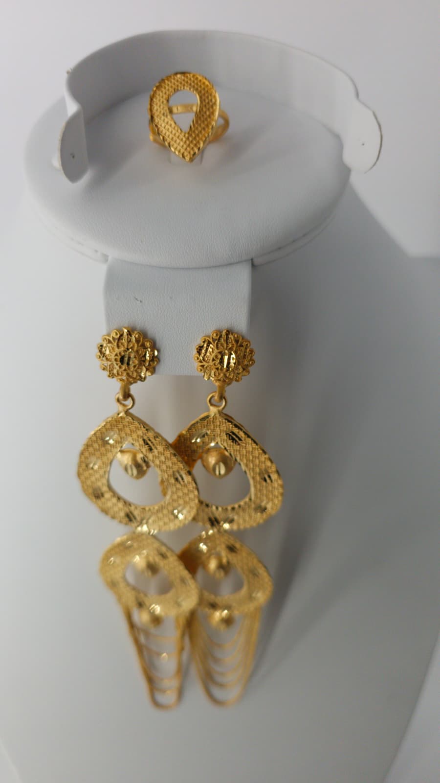 2-Piece Gold-Plated Earrings & Ring Set - E63