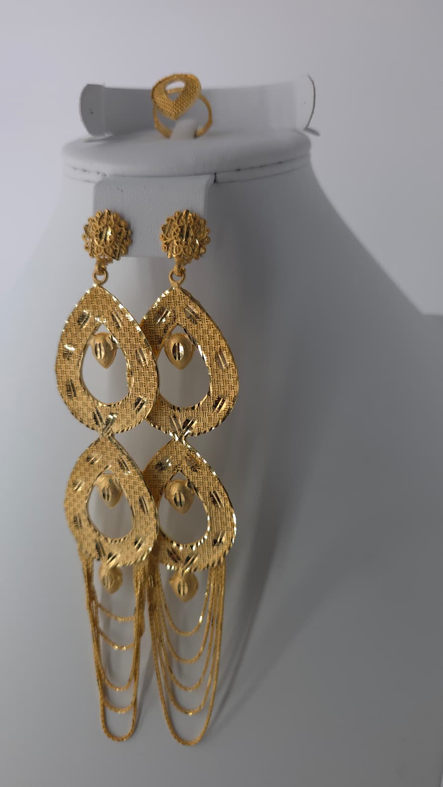 2-Piece Gold-Plated Earrings & Ring Set - E63