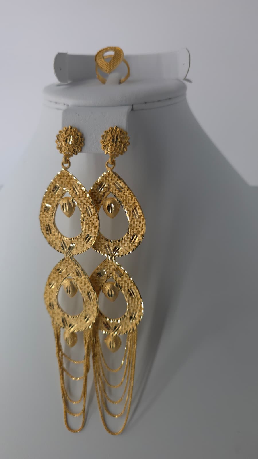 2-Piece Gold-Plated Earrings & Ring Set - E63