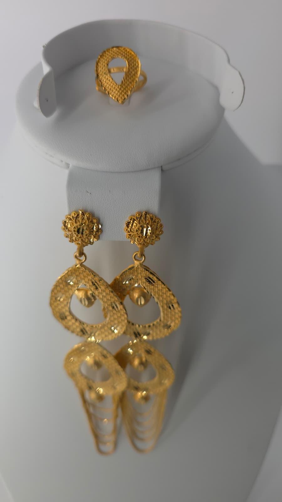 2-Piece Gold-Plated Earrings & Ring Set - E63