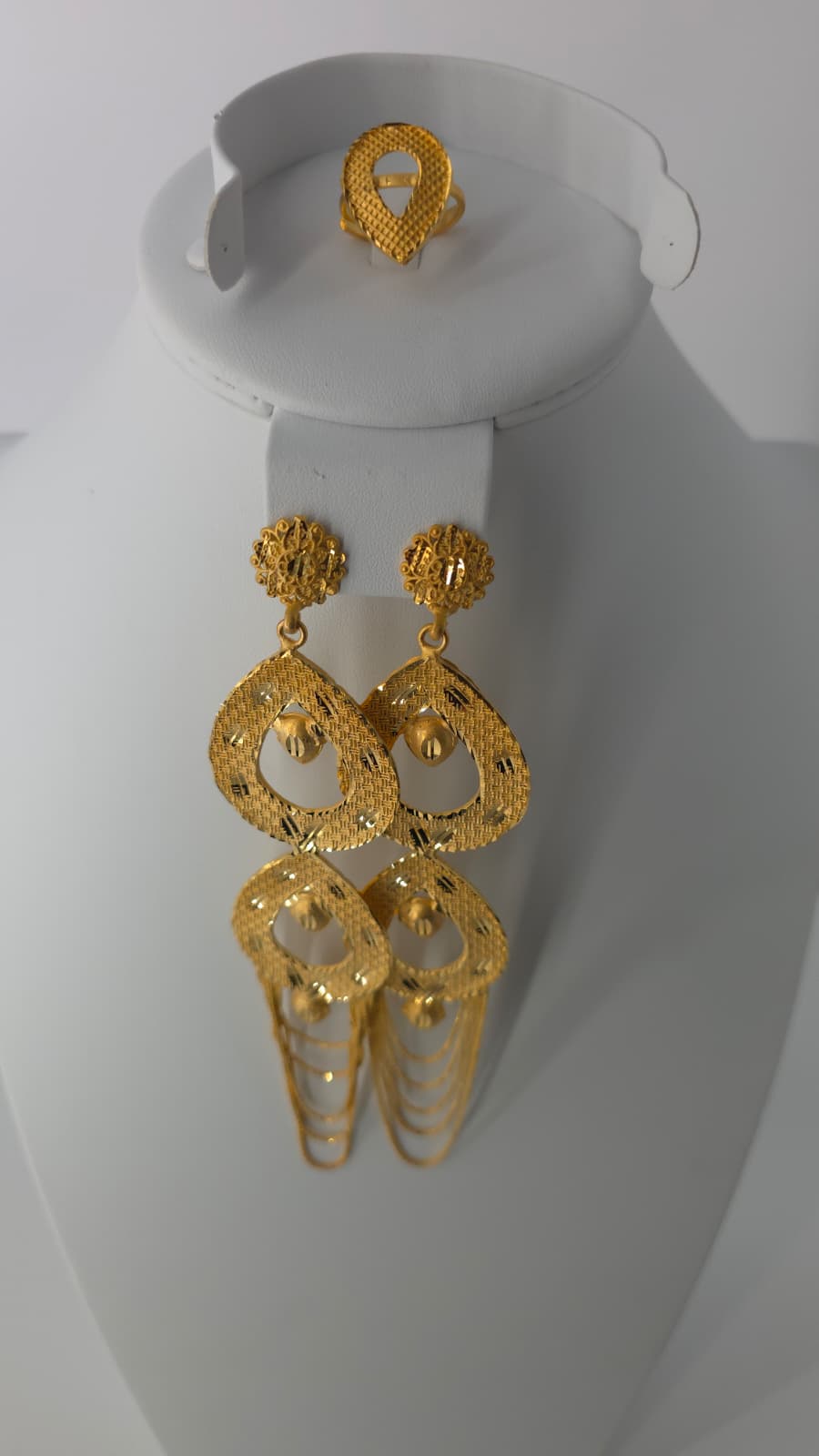 2-Piece Gold-Plated Earrings & Ring Set - E63