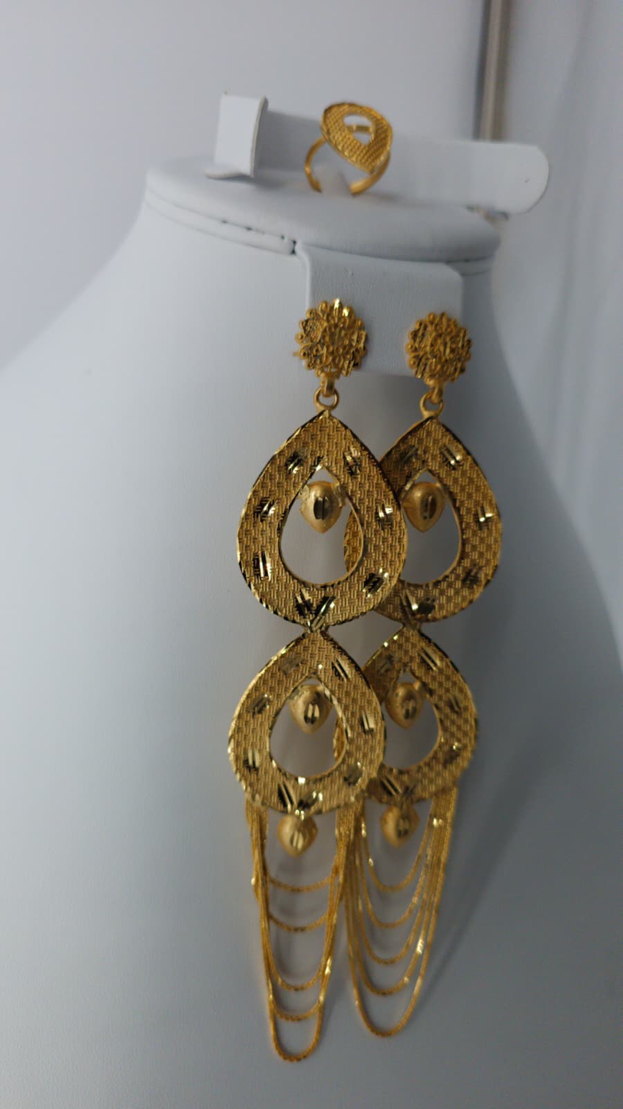 2-Piece Gold-Plated Earrings & Ring Set - E63