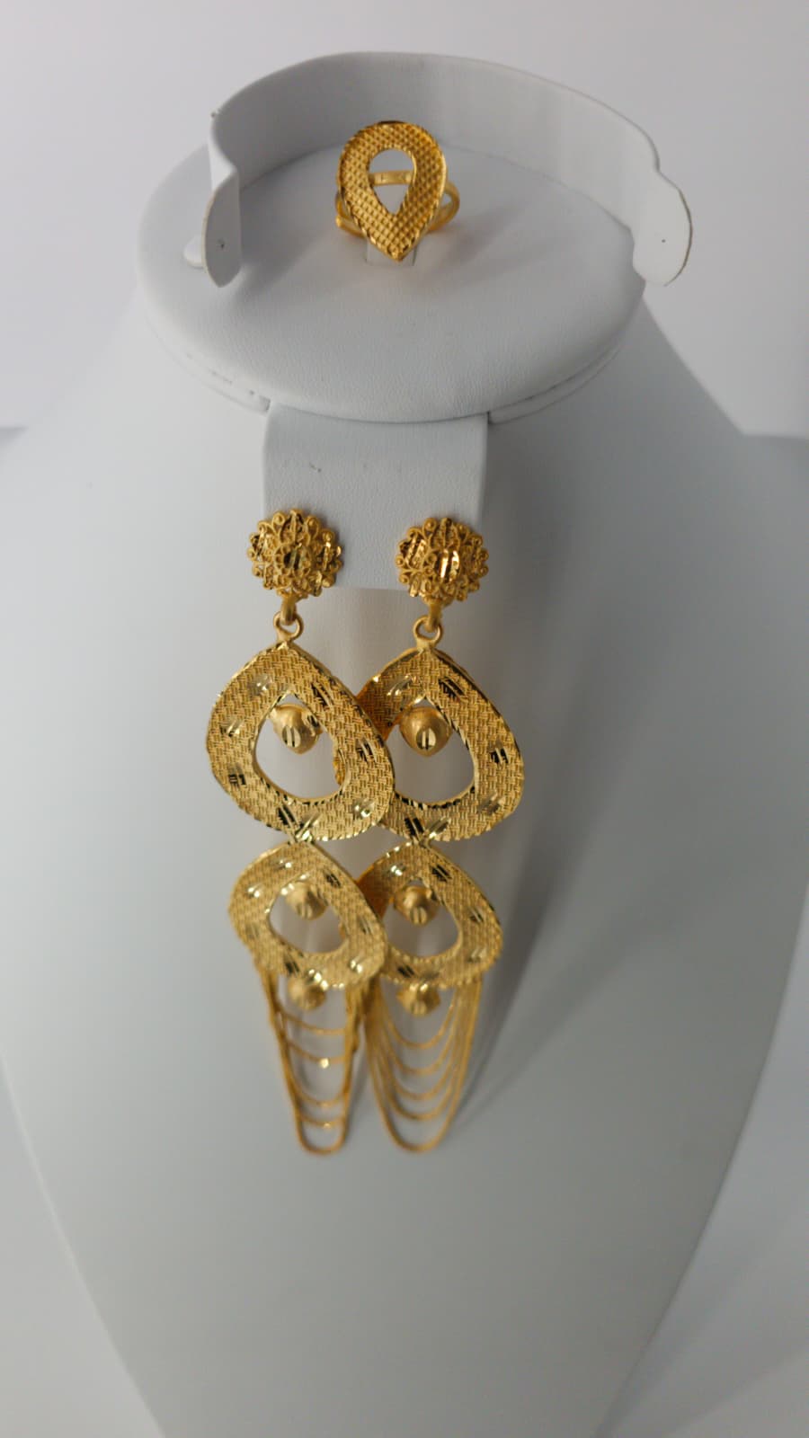 2-Piece Gold-Plated Earrings & Ring Set - E63