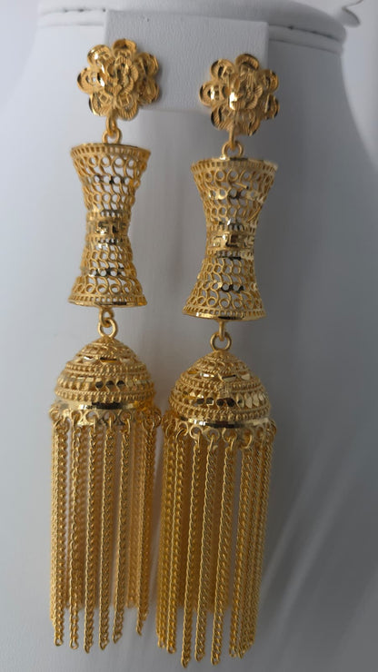 2-Piece Gold-Plated Earrings & Ring Set - E87