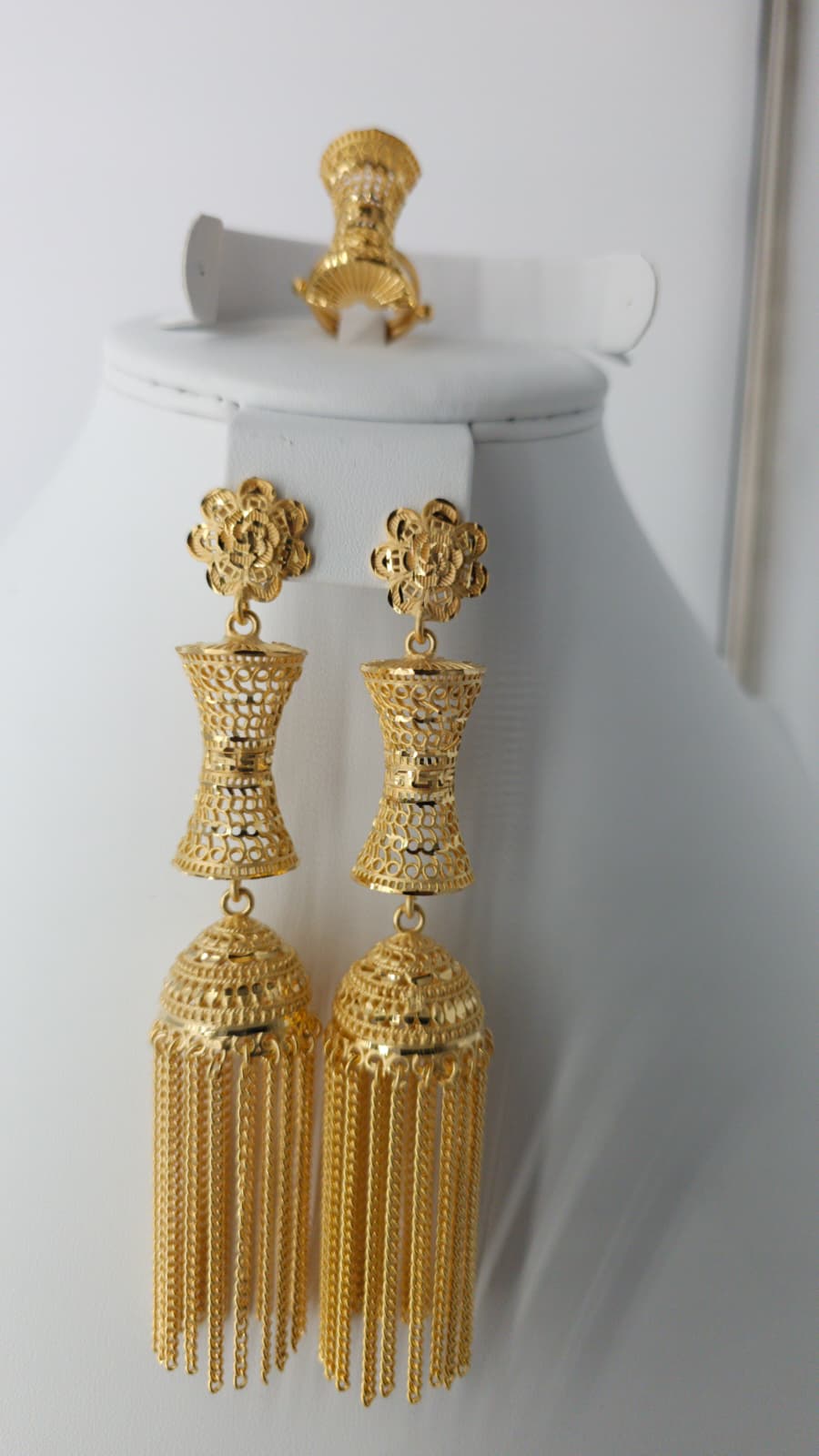 2-Piece Gold-Plated Earrings & Ring Set - E87