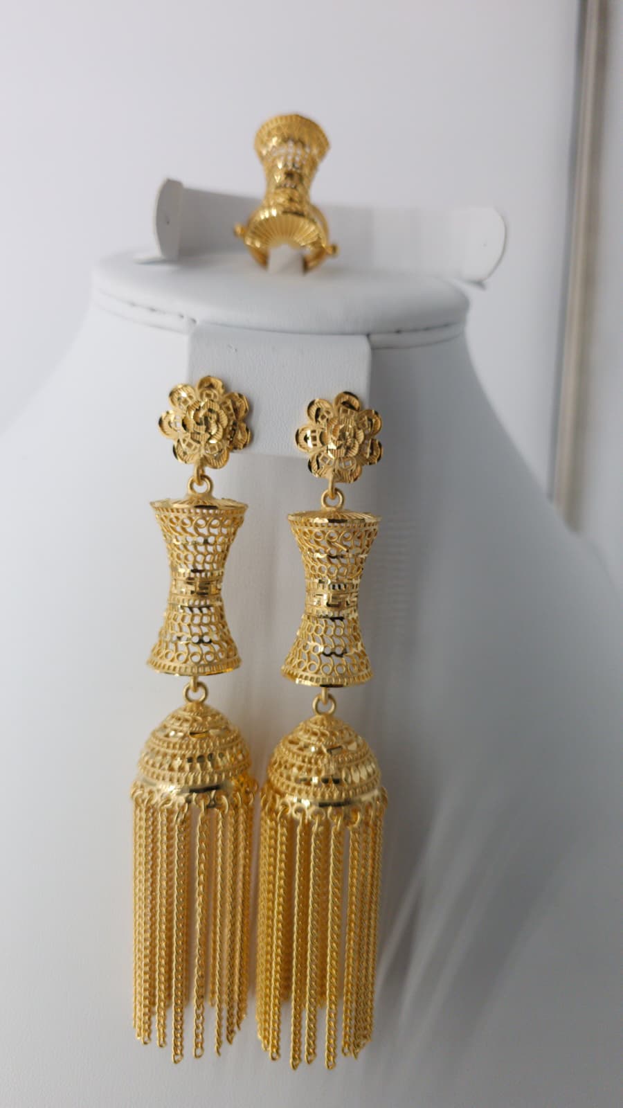 2-Piece Gold-Plated Earrings & Ring Set - E87
