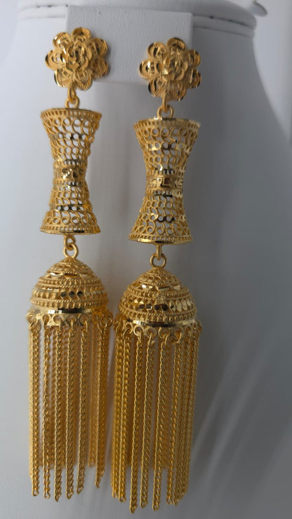 2-Piece Gold-Plated Earrings & Ring Set - E87
