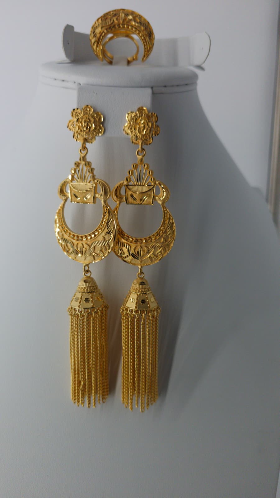 2-Piece Gold-Plated Earrings & Ring Set - E90