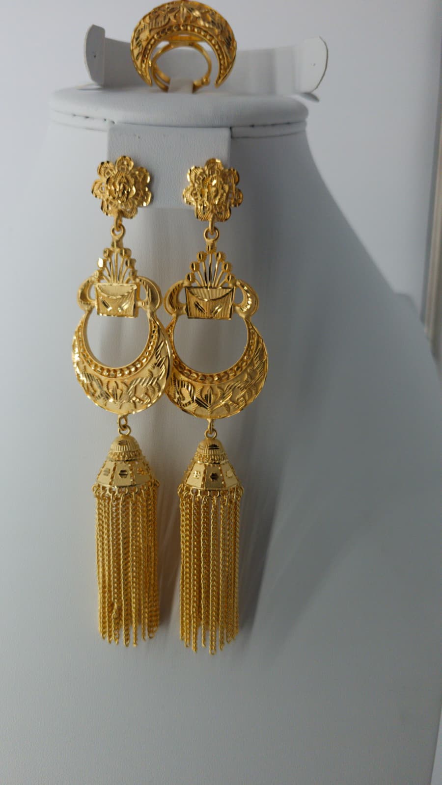 2-Piece Gold-Plated Earrings & Ring Set - E90
