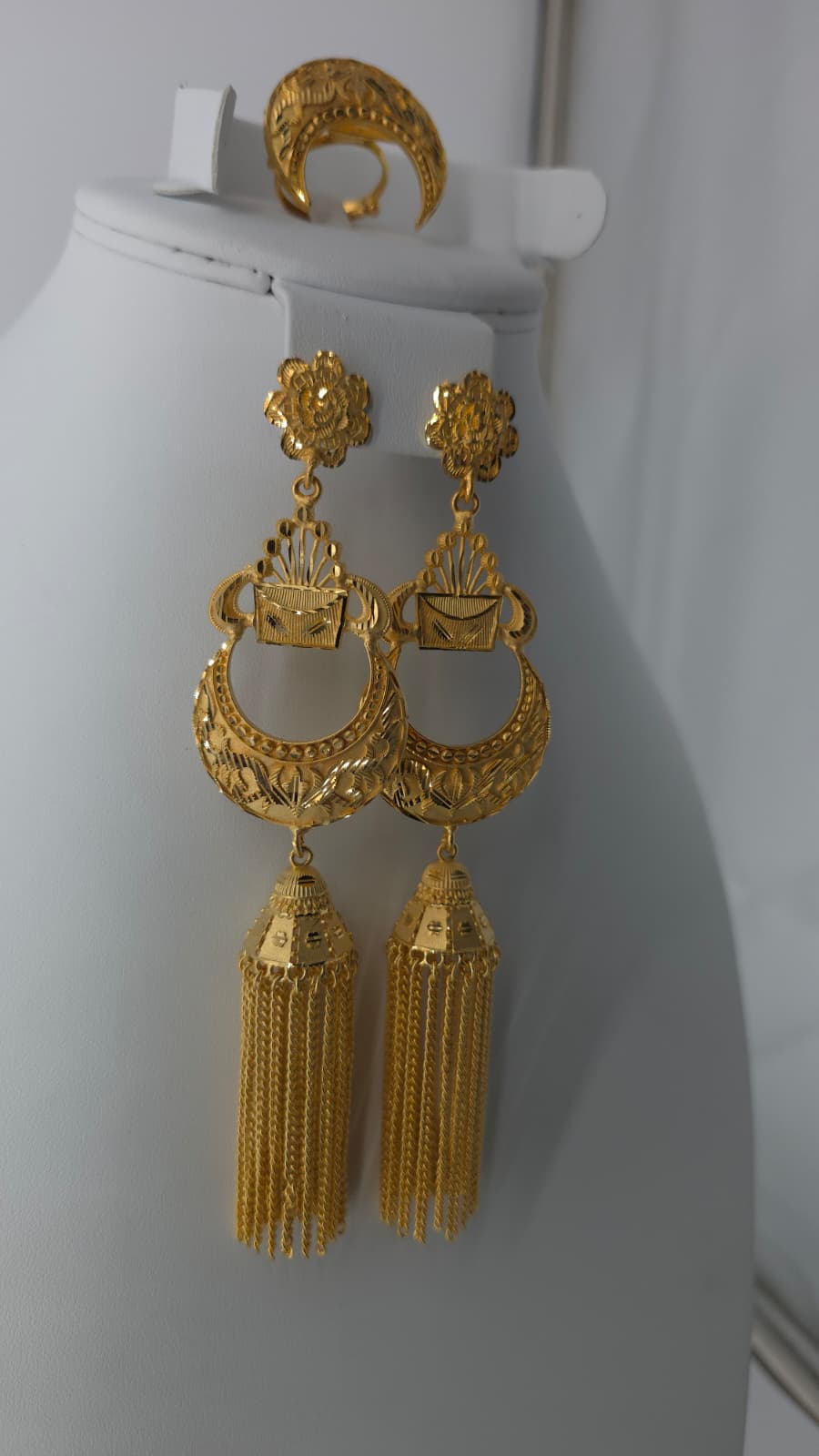 2-Piece Gold-Plated Earrings & Ring Set - E90