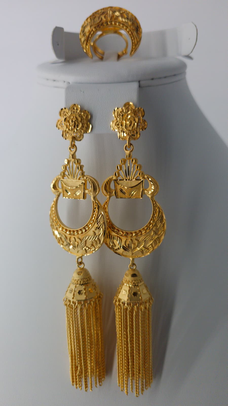 2-Piece Gold-Plated Earrings & Ring Set - E90