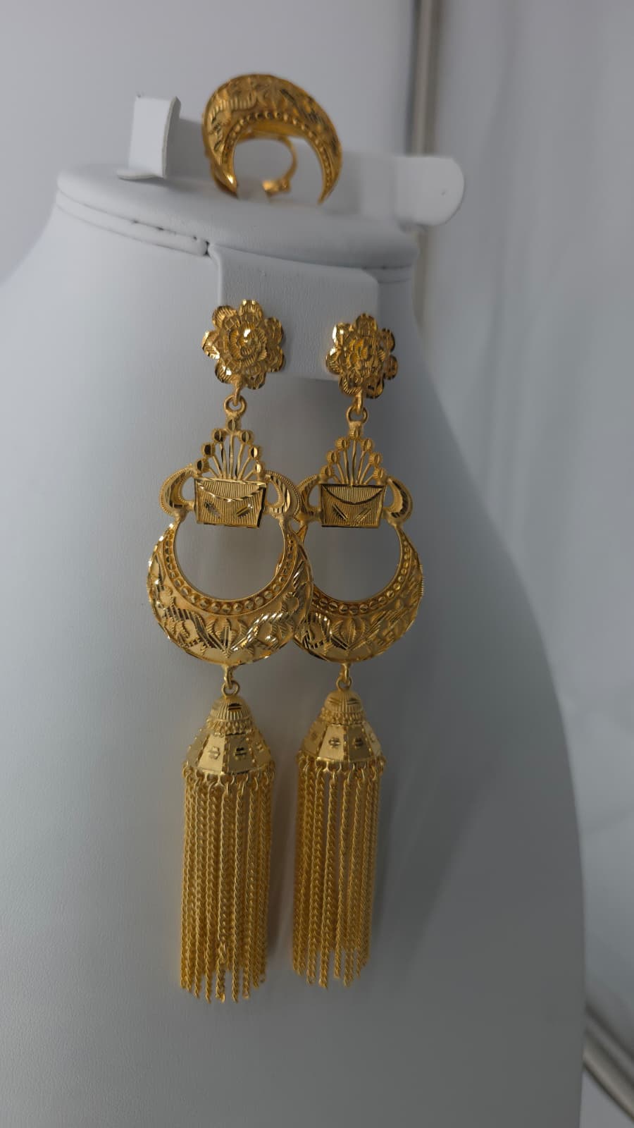 2-Piece Gold-Plated Earrings & Ring Set - E90